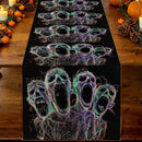 Axyaa Halloween Ghost Lines Table Runner for Home Wedding Decoration