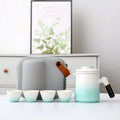 Axyaa Ceramic Travel Tea Set Quick Guest Cup Portable Tea Cup