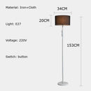 Axyaa European Style Iron Floor Lamp with Linen Lampshade for Living Room & Bedroom