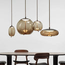 Axyaa Modern Glass Pendant Light Rope Hanging Lamp for Living Room Decor and Cafe Bar