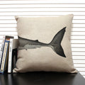 Axyaa Shark Dinosaur Linen Cushion Cover Throw Pillow Case 45x45cm