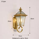 Axyaa Nordic Copper Outdoor Wall Light: Waterproof LED Garden Lamp