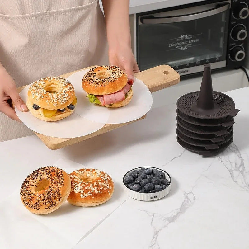 Axyaa Silicone Conical Baking Mold for Bread Bagels Cake Mousse Pans