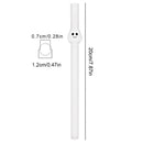 Axyaa Glass Boba Straws - Set of 12 Wide Clear Reusable Smoothie Straws