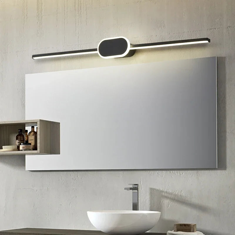 Axya LED Bathroom Wall Light: Modern Aluminum Bath Mirror Lamp with Three Colors