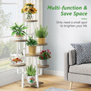 Axyaa 7 Tier Wooden Corner Plant Stand for Multiple Plants