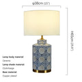 Axyaa Ceramic Table Lamp for Home and Hotel Desk Light