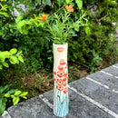 Axyaa Boho Resin Face Vase: Hand-painted Table Ornament for Creative Flower Arrangements