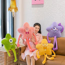 Axyaa Star Pattern Plush Long Leg Pillow for Bedroom Sofa Chai