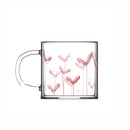 Axyaa Heart Glass Cup with Handle, Heat-resistant Milk Coffee Tea Mug