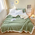 Axyaa Geometric Pattern Fleece Blanket: Soft & Cozy Throw for Sofa, Bed, Travel