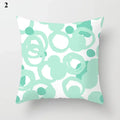 Axyaa Mint Green Blue Geometric Cushion Cover Modern Home Decor