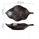 Axyaa Ceramic Leaf Sushi Plate - Japanese Style Cuisine Design Plate
