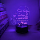 Axyaa 3D Acrylic Night Light with 7 Colors, Creative Design - Perfect Mother's Day Gift