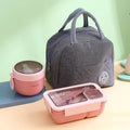 Axyaa Portable Microwaveable Kids Lunch Box Set with Insulated Bag