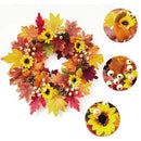 Axyaa Fall Wreath: Maple Leaf Pumpkin Pinecone Berry Thanksgiving Harvest Décor
