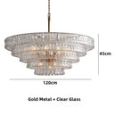 Axyaa Modern Grey Glass Chandelier, Ceiling Mounted Oval Lighting Fixture for Living Room