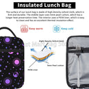 Axyaa Neon Purple Sun Moon Insulated Lunch Bag Cooler Thermal Tote for Work & Picnic