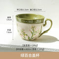 Axyaa Ceramic Mug with Lid - Large Capacity, Multi-functional Breakfast Cup and Yogurt Bowl
