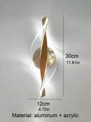 Axyaa LED Wall Sconce: Modern Design, Lustre Interior Lights, Gold/Black, Bedroom Mood Light