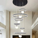 Axyaa Modern Stair Chandelier LED Pendant Ceiling Light for Living Room