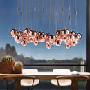Modern LED Bubble Glass Ball Chandelier for Kitchen, Dining, Bedroom by Axyaa