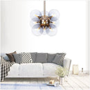 Axyaa Glass Bubble Chandelier Pendant Lamp for Living Room Dining Room Kitchen Island