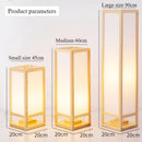 Axyaa Japanese Solid Wood LED Floor Lamp for Living Room Bedroom Tea Table Lighting