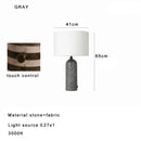 Axyaa Stripe Marble Table Lamp: Luxury Vintage Desk Light