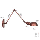 Axyaa Nostalgic Double Arm Wall Lamp for Rustic Decor