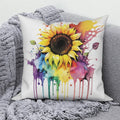 Sunflower Decorative Pillow Cover by Axyaa | Sofa, Car, Living Room Decoration