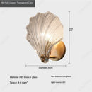 Axyaa LED Copper Glass Wall Lamp - Modern Bedroom Living Room Decor Lighting