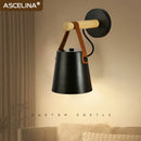 Axyaa Wood & Leather Belt Wall Sconce for Bedroom, Study, Living Room - Modern Indoor Decor Light