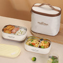 Axyaa 600ml Insulated Lunch Box Rectangular Food Storage Container Large Capacity