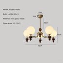 Axyaa Wabi Sabi Wood Chandelier: Elegant Nickel LED Pendant Light for European Home Decor
