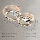 Axyaa Crystal LED Pendant Chandelier, Dimmable Modern Chrome Hanging Light