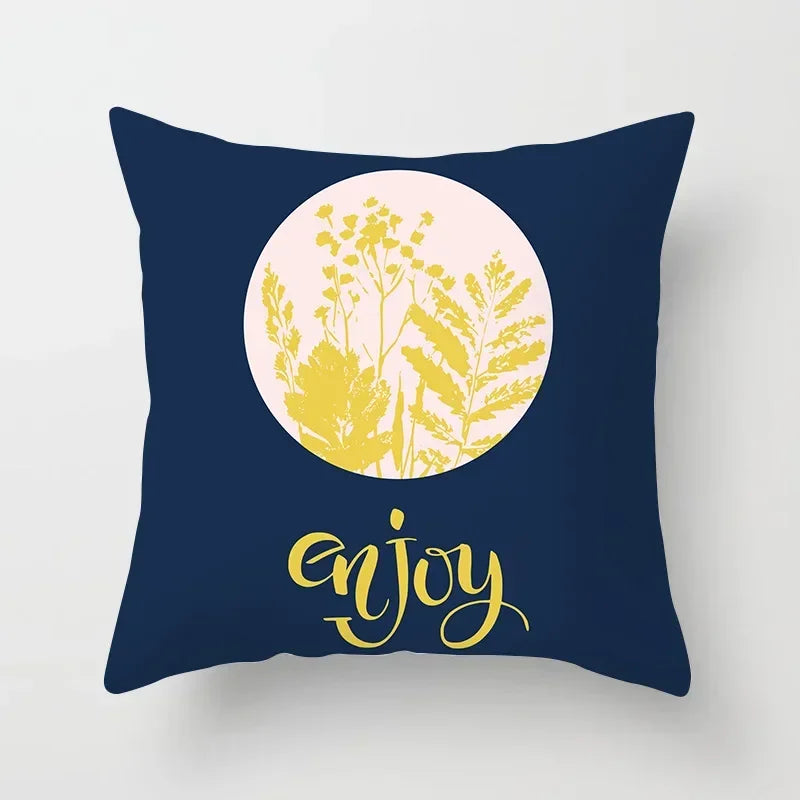 Axyaa Autumn Cartoon Pillowcase 45X45CM for Home Sofa Decor