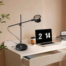Axyaa Black/Red Metal LED Table Lamp, Adjustable Nordic Modern Design