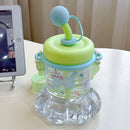 Axyaa Cat Claws Straw Water Bottle - Large Capacity Portable Sippy Cup