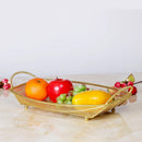 Axya Gold Fruit Snack Plate Serving Tray for Wedding Party & Home Decor