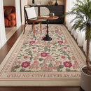 Axyaa Luxury Floral Living Room Carpet: Elegant Printed Area Rug for Bedroom & Living Space