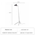 Axyaa Serge Tripod Floor Lamp Spider Arm Stand Light Industrial Decor Rotating Lampshade