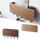 Bamboo Key Hanger Holder Wall Organizer Key Rack Hooks Coat Hanger by Axyaa