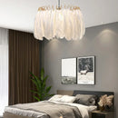 Axyaa Nordic Feather LED Pendant Light Living Room Bedroom Chandelier