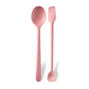 Axyaa Silicone Small Spoon Set - Non-stick, Heat Resistant, Easy to Clean Kitchen Utensils