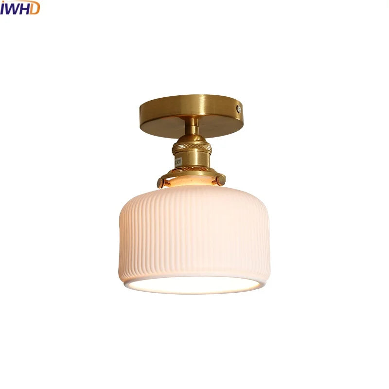 Axyaa LED Ceiling Light: Modern Style, Copper Ceramic, Indoor Home Lighting