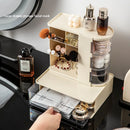 Axyaa Rotating Makeup Organizer with Drawers - Stationery Storage Box for Vanity