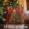 Axyaa Christmas Tree & Cake Pattern Pillow Covers for Sofa Bedroom Car