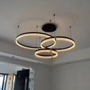 Axyaa Minimalist Circular Pendant Lights: Luxury Acrylic Lamps for Stylish Living Spaces