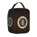 Axyaa Presidential Seal Insulated Lunch Bag for Work School Picnic Reusable Thermal Cooler